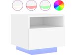 Syfax™ Comodino Con Luci Led Bianco 40X39X37 Cm