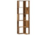 Syfax™ Libreria Angolare 5Ripiani Legno Vecchio 50X50X179 Cm Legno