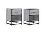 Syfax™ Comodini 2 Pz Grigio Sonoma 40X31X50 Cm In Truciolato