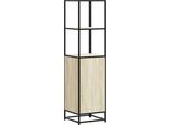 Syfax™ Credenza Rovere Sonoma 35,5X35X139 Cm Legno Multistrato Metallo