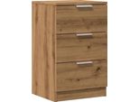 Syfax™ Comodino Rovere Artigianale 40X36X65 Cm In Legno Multistrato