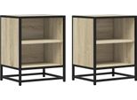 Syfax™ Comodini 2Pz Rovere Sonoma 40X31X50Cm Legno Multistrato Metallo
