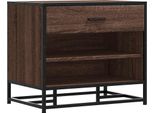 Syfax™ Panca Portaoggetti Rovere Marrone Legno Multistrato E Metallo