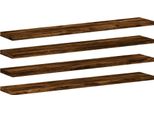 Syfax™ Mensole Parete 4Pz Rovere Fumo 60X10X1,5 Cm Legno Multistrato