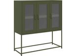 Syfax™ Credenza Verde Oliva 100,5X39X107 Cm Acciaio Laminato A Freddo