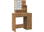 Syfax™ Toeletta Con Led Rovere Artigianale 86,5X35X136 Cm