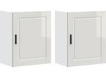 Syfax™ Pensili Da Cucina 2 Pz Porto Bianco Lucido In Legno Multistrato