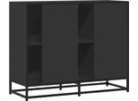 Syfax™ Credenza Nera 92X35X76 Cm In Legno Multistrato
