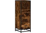 Syfax™ Armadietto Bagno Rovere Fumo 35X37,5X100Cm In Legno Multistrato