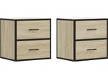 Syfax™ Comodini A Muro 2 Pz Rovere Sonoma 40X31X39,5 Cm