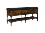 Syfax™ Panca Porta Scarpe Rovere Fumo 102X32X45Cm In Legno Multistrato