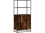 Syfax™ Credenza Rovere Fumo 68X35X139 Cm Legno Multistrato Metallo