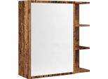 Syfax™ Mobile Da Bagno A Specchio Legno Antico 62,5X20,5X64 Cm Legno