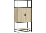 Syfax™ Credenza Rovere Sonoma 68X35X139 Cm Legno Multistrato Metallo