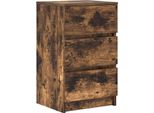 Syfax™ Comodino Con 3 Cassetti Rovere Fumo 39X35X65 Cm