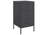 Syfax™ Comodino Nero 36X39X68 Cm In Acciaio