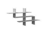 Syfax™ Mensola A Muro Grigio Sonoma 124,5X18X60,5 Cm In Truciolato