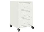 Syfax™ Comodino Bianco 36X39X59 Cm In Acciaio