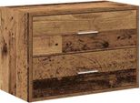 Syfax™ Armadio Con 2 Cassetti Legno Antico 60X31X40 Cm In Truciolato