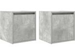 Syfax™ Comodini A Muro 2 Pz Grigio Cemento 38X34X40 Cm