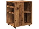 Syfax™ Armadietto Con Ruote Legno Antico 60X53X72Cm In Truciolato