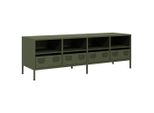 Syfax™ Mobile Tv Verde Oliva 135X39X43,5Cm Acciaio Laminato A Freddo