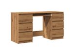 Syfax™ Scrivania Rovere Artigianale 140X50X77 Cm In Legno Multistrato