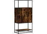 Syfax™ Credenza Rovere Fumo 68X35X139 Cm Legno Multistrato Metallo
