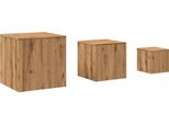 Syfax™ Tavolini 3 Pz Rovere Artigianale In Legno Multistrato