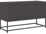 Syfax™ Mobile Tv Nero 100,5X39X60,5 Cm In Acciaio Laminato A Freddo
