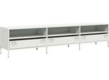 Syfax™ Mobile Tv Bianco 202X39X43,5 Cm In Acciaio Laminato A Freddo