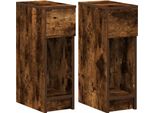 Syfax™ Comodini Con Cassetto 2 Pz Rovere Fumo 20X36X60 Cm