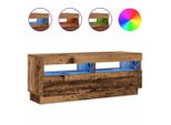 Syfax™ Mobile Porta Tv Con Led Legno Antico 100X35X40 Cm Truciolato