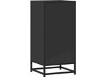 Syfax™ Credenza Rovere Nera 35,5X35X76 Cm In Truciolato E Metallo