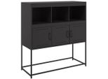 Syfax™ Credenza Nera 100,5X39X107 Cm In Acciaio