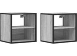 Syfax™ Comodini A Muro 2 Pz Grigio Sonoma 40X31X39,5 Cm