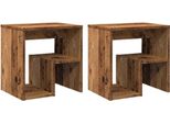 Syfax™ Comodini Legno Antico 2 Pz 40X30X40 Cm In Legno Multistrato