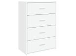 Syfax™ Credenza Bianca 60X31X84 Cm In Legno Multistrato