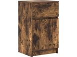Syfax™ Comodino Rovere Fumo 39X35X65 Cm In Legno Multistrato