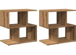 Syfax™ Comodini 2Pz Rovere Artigianale 50X30X51,5 Cm Legno Multistrato