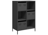 Syfax™ Credenza Nera 68X39X103,5 Cm In Acciaio