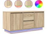 Syfax™ Mobile Porta Tv Con Luci Led Rovere Sonoma 100X41X50 Cm