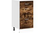 Syfax™ Armadio Inferiore “Lyon” Rovere Fumo 40X46X81,5Cm