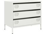 Syfax™ Credenza Bianca 68X39X58,5 Cm In Acciaio Laminato A Freddo