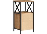 Syfax™ Comodino Rovere Artigianale 34X35,5X70 Cm In Legno Multistrato