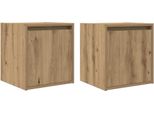 Syfax™ Comodini A Muro 2 Pz Rovere Artigianale 38X34X40 Cm