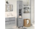 Syfax™ Armadietto Bagno Grigio Cemento 30X30X190 Cm Legno Multistrato
