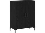 Syfax™ Credenza Rovere Nero 69,5 X 34 X 90 Cm Legno Multistrato