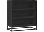 Syfax™ Credenza Rovere Nera 68X35X76 Cm In Truciolato E Metallo