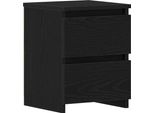 Syfax™ Armadio Da Notte Rovere Nero 30 X 30 X 40 Cm Legno Multistrato